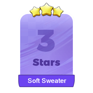 MMOJUGG Monopoly Go Soft Sweater 3 Stars-S15-4 Details View of Item Function and Use